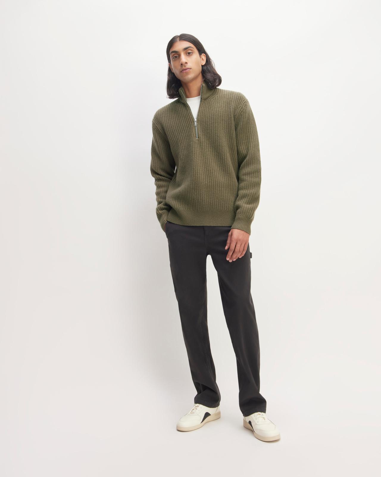 The Felted Merino Half-Zip Sweater Product Image