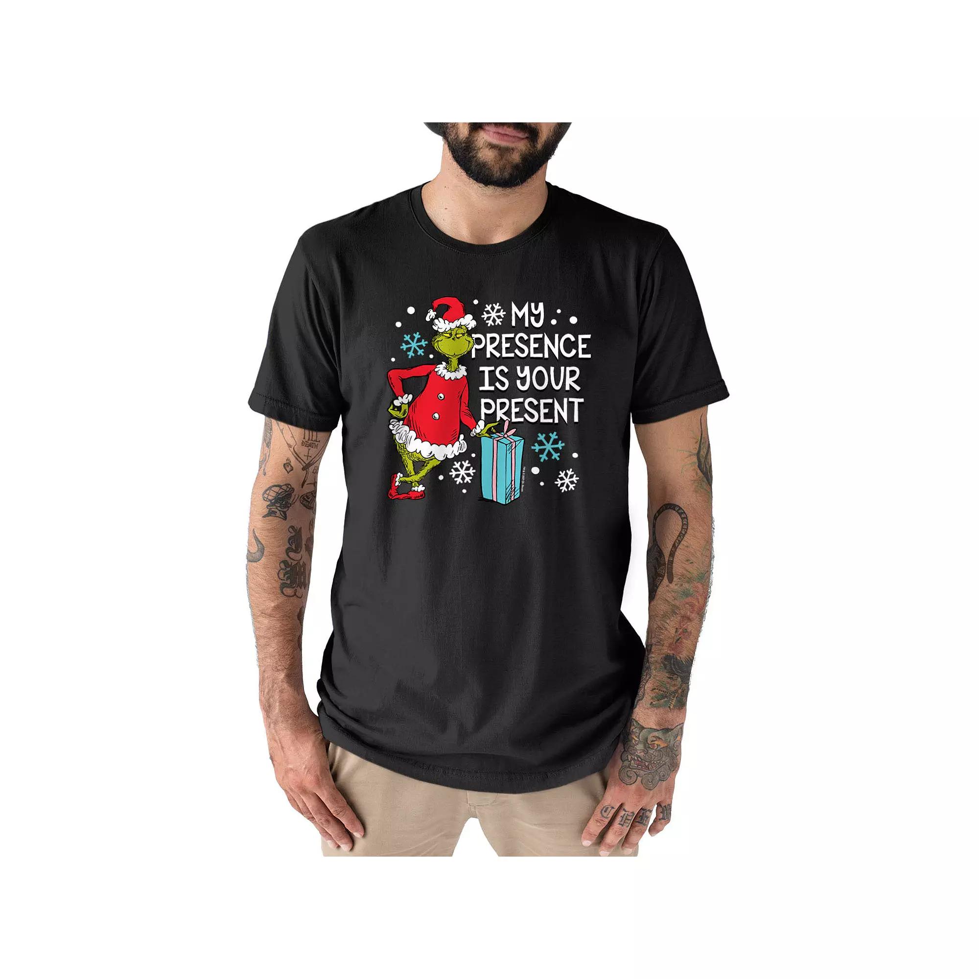 Men's Dr. Seuss Grinch My Presence Is Your Present Tee,  Product Image