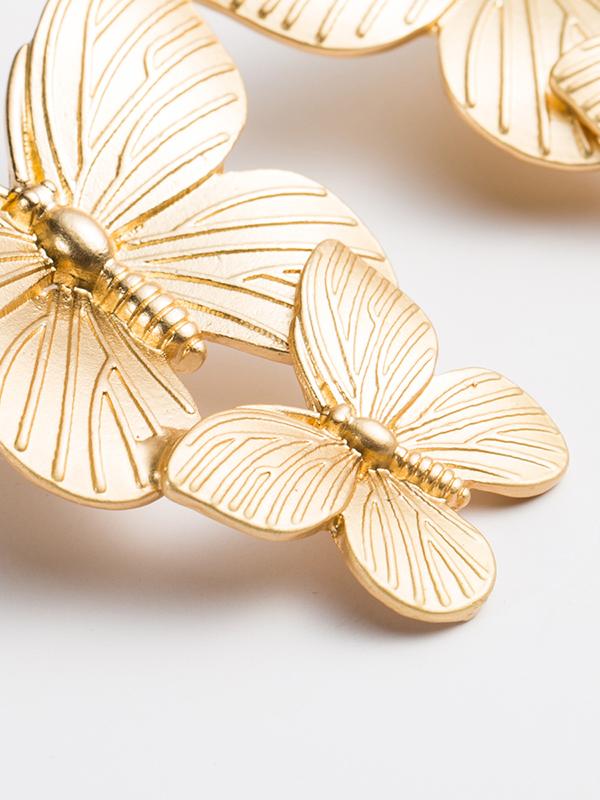 Normcore Butterfly Shape Drop Earrings Product Image
