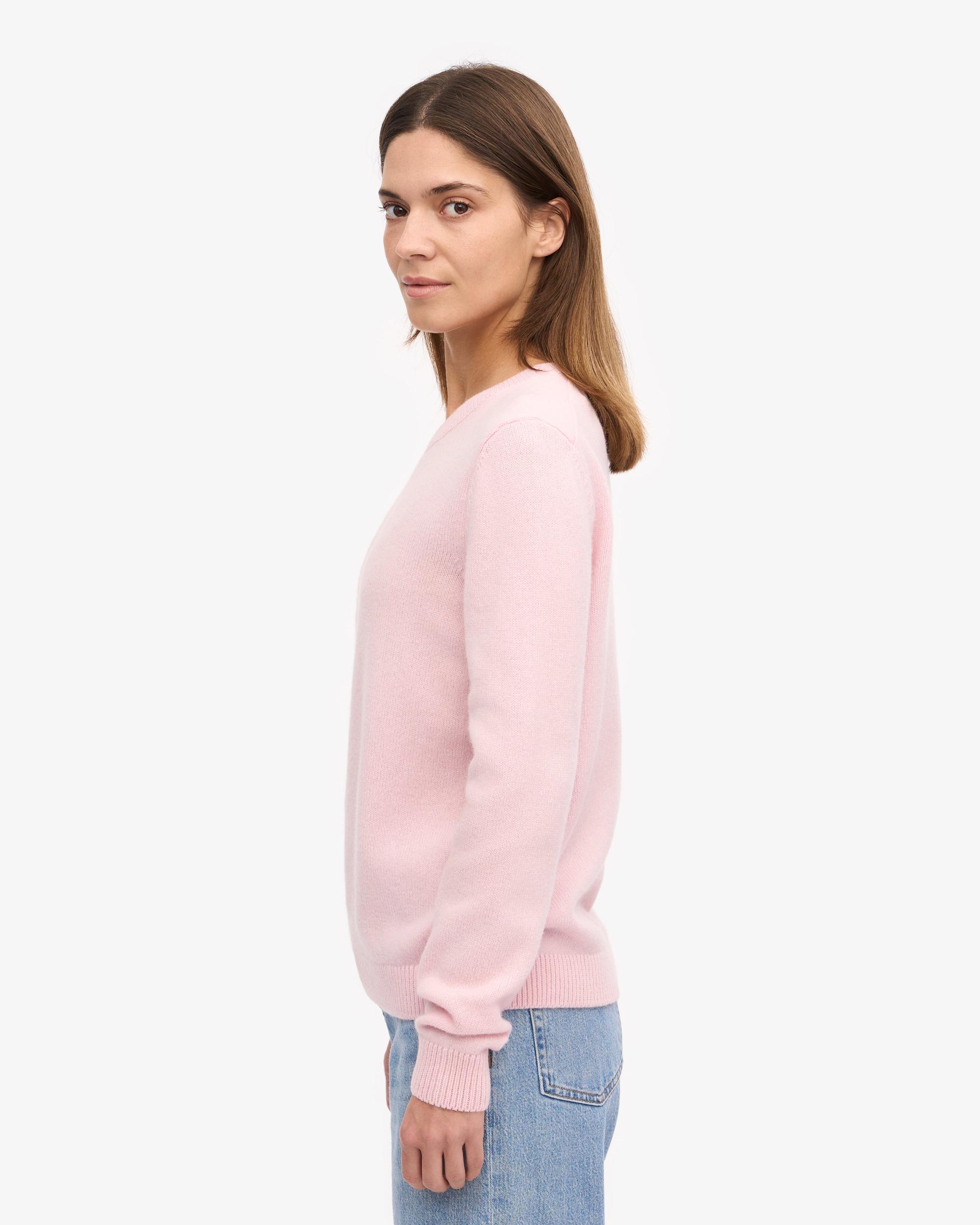 Women Classic Merino Wool Crew - Faded Pink Product Image