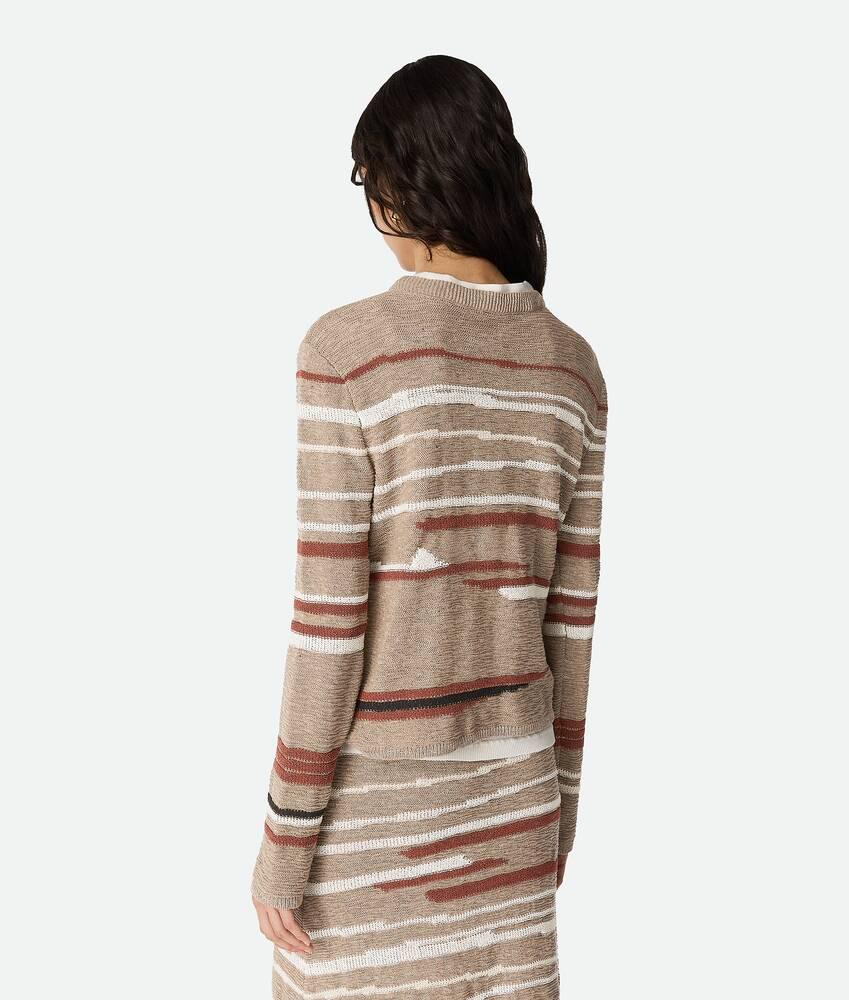 Women's Linen And Cotton Sweater in Stonemel/maple/chalk Product Image