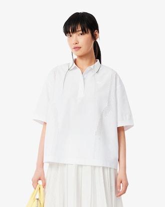 Oversized Technical Fabric Polo Shirt Product Image