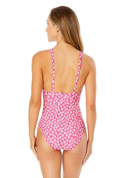 Anne Cole Women's Twist Front Shirred One Piece Swimsuit Product Image