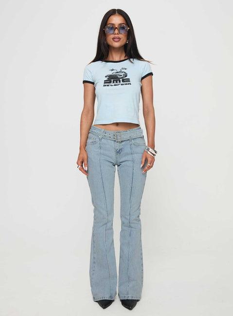 Echovalley Low Rise Jeans Light Wash Product Image
