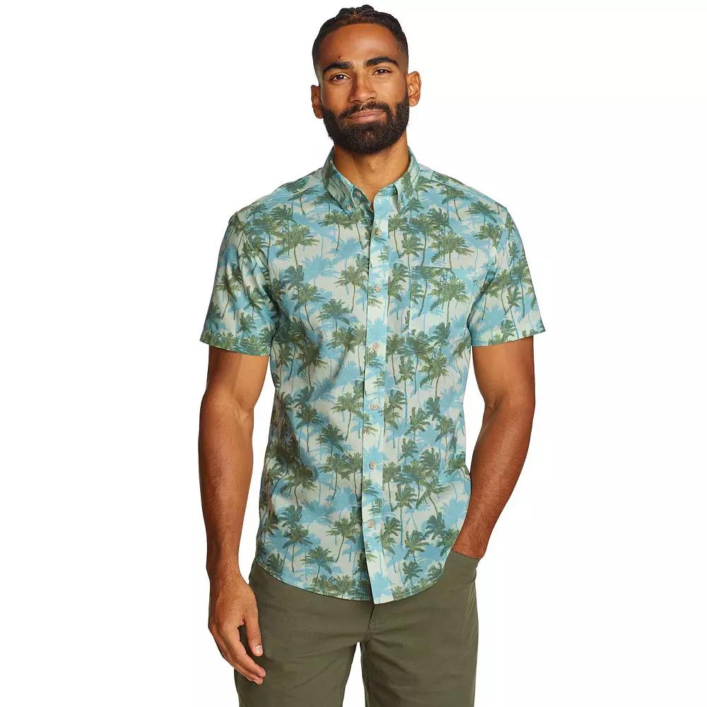 Men's Eddie Bauer Baja Print Short Sleeve Button-Down Shirt,  Product Image