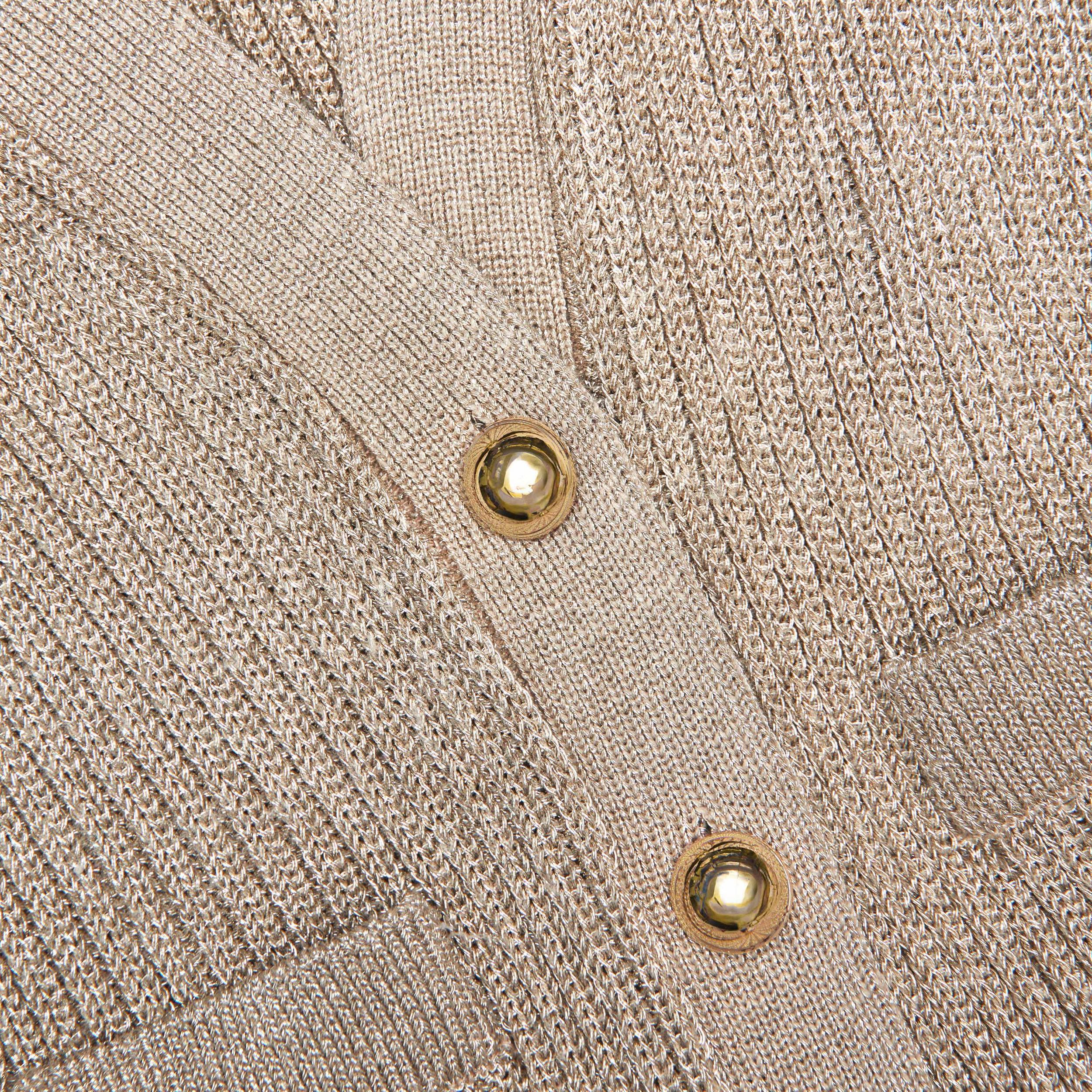 Gold Lurex Peplum Knit Mini Dress Product Image