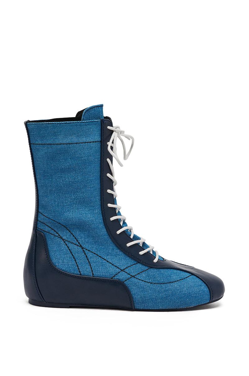 AZALEA WANG PASSER NAVY FLAT SNEAKER Product Image