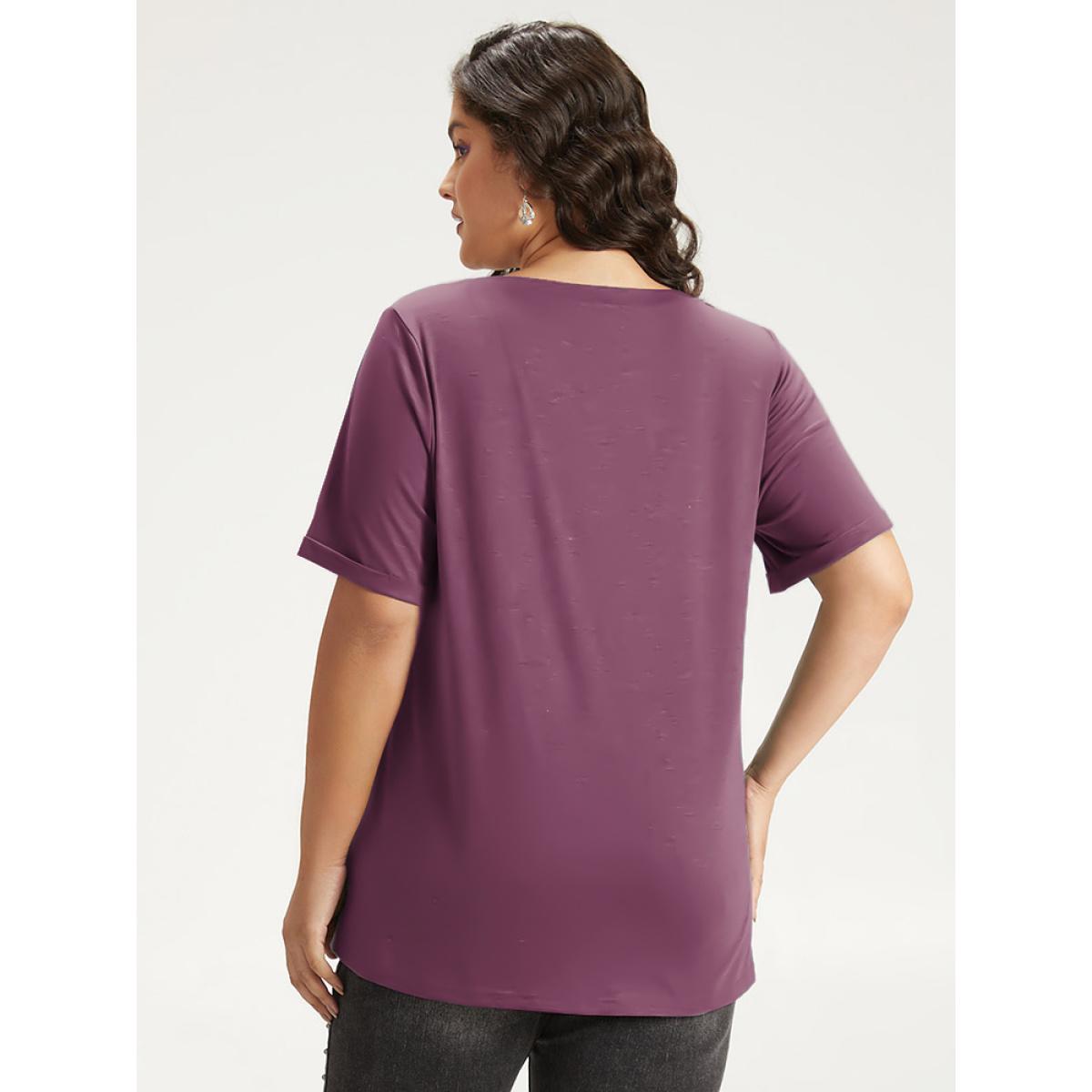 Plus Size Halloween Pumpkin Print Crew Neck T-shirt DustyPink Women Casual Printed Halloween Dailywear T-shirts BloomChic 12/L Product Image