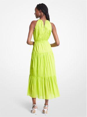 Chain Halter Cotton Lawn Midi Dress Product Image