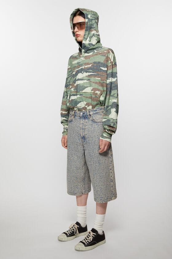 Monogram denim shorts - Loose fit Product Image