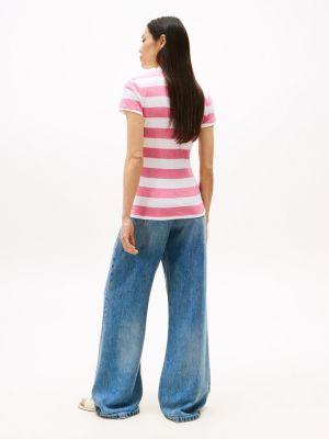 Slim Fit Rugby Stripe Zip Polo Product Image