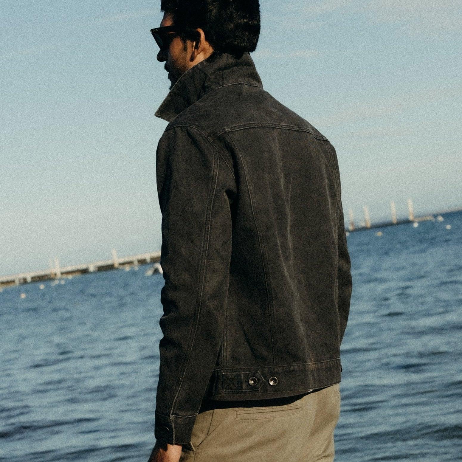 Ryder Jacket - Coal Chipped Canvas Product Image