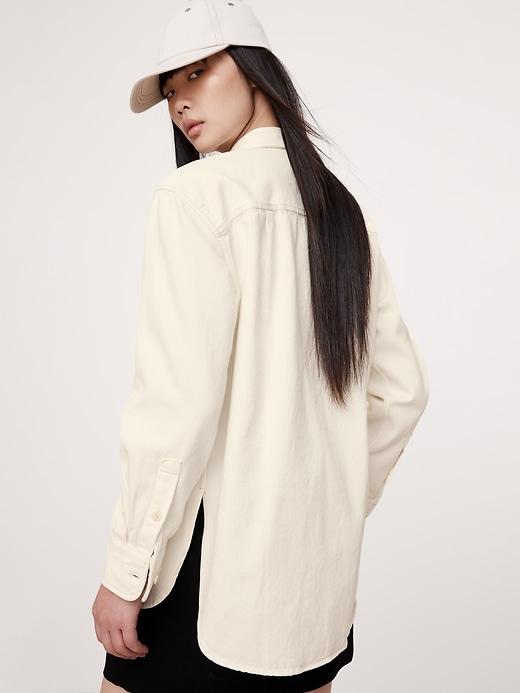 Oversized Denim Shirt Jacket Product Image