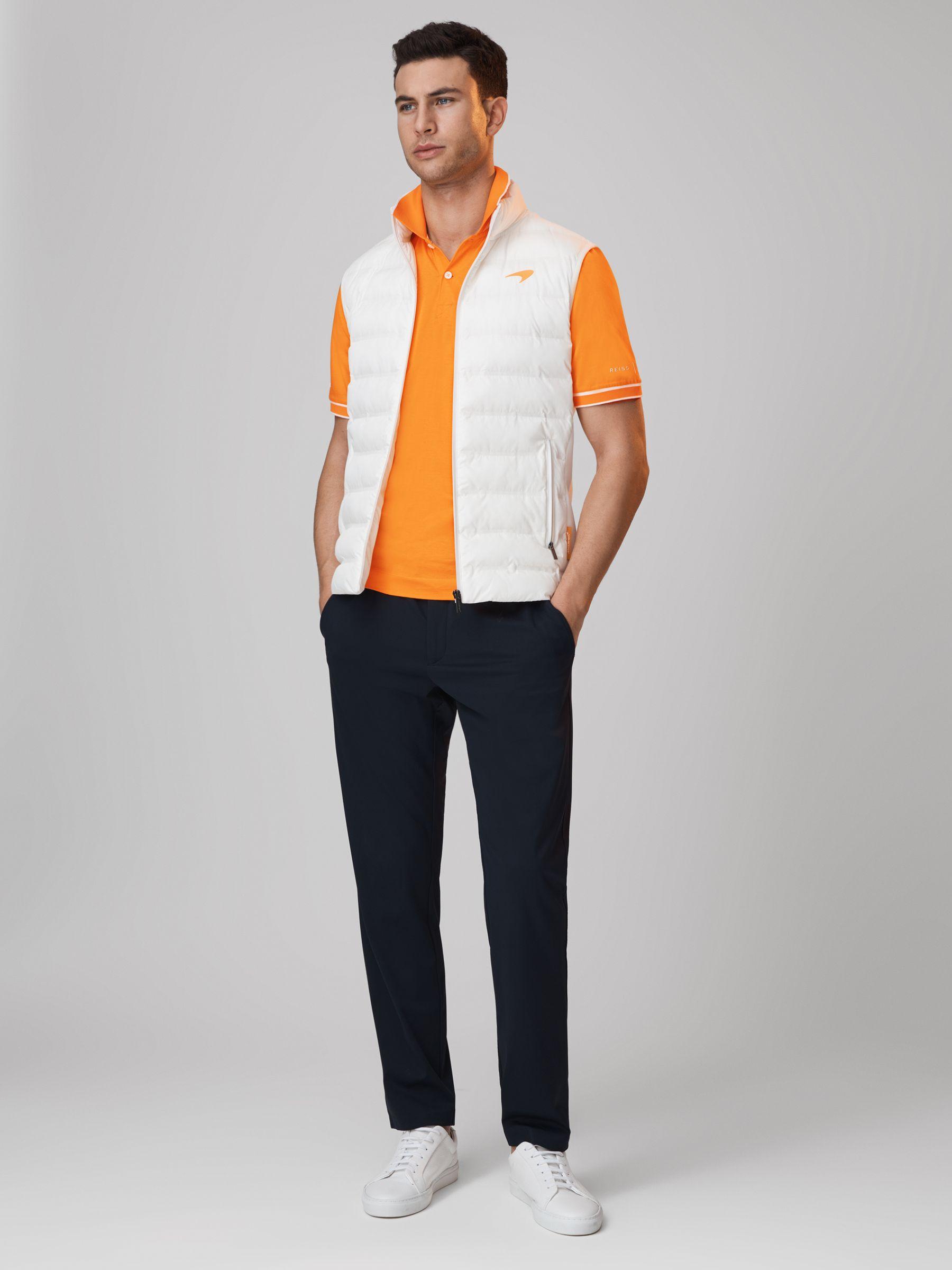 McLaren F1 Mercerised Cotton Polo Shirt in Papaya Product Image