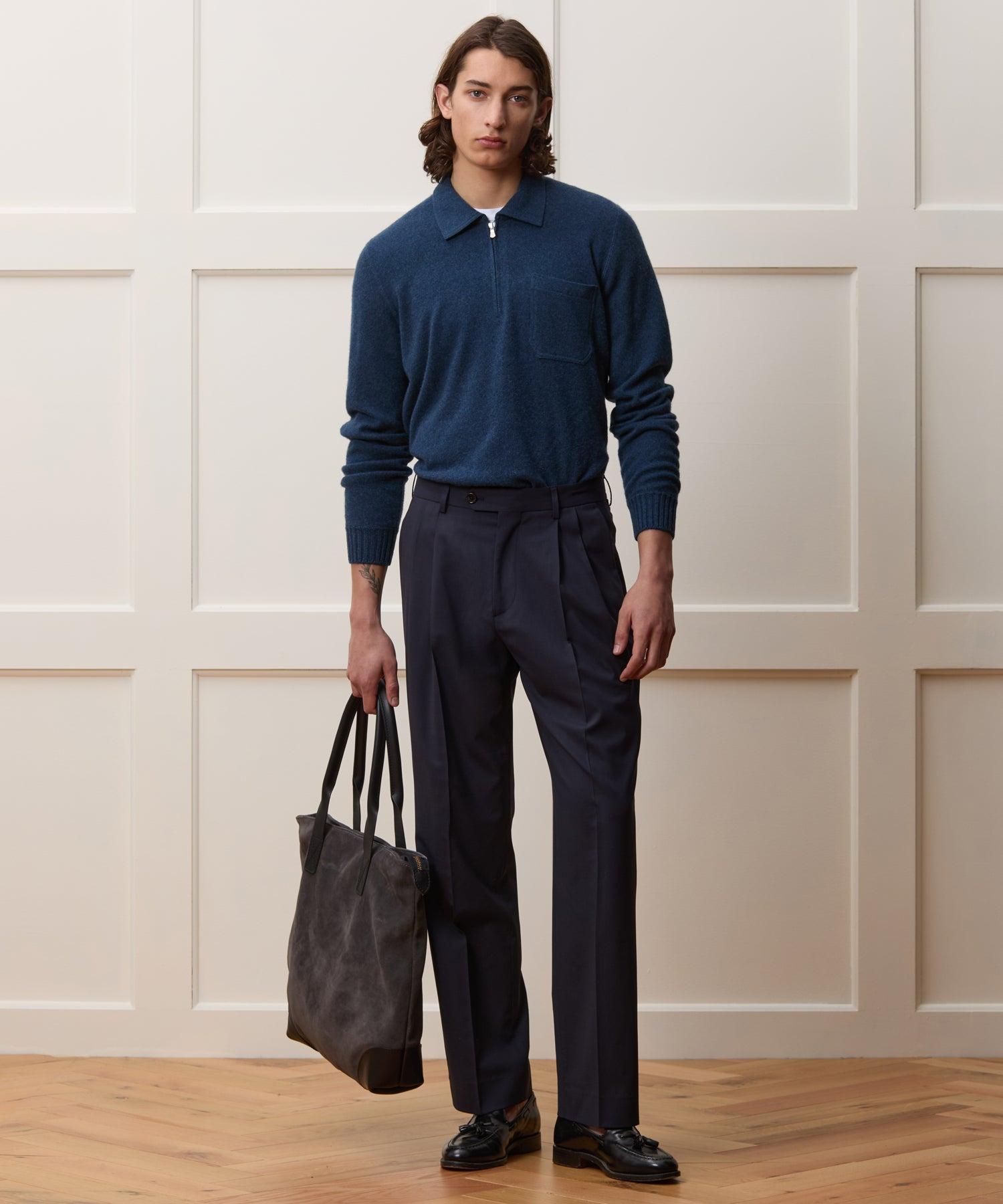 Italian Cashmere Half-Zip Sweater Polo Product Image