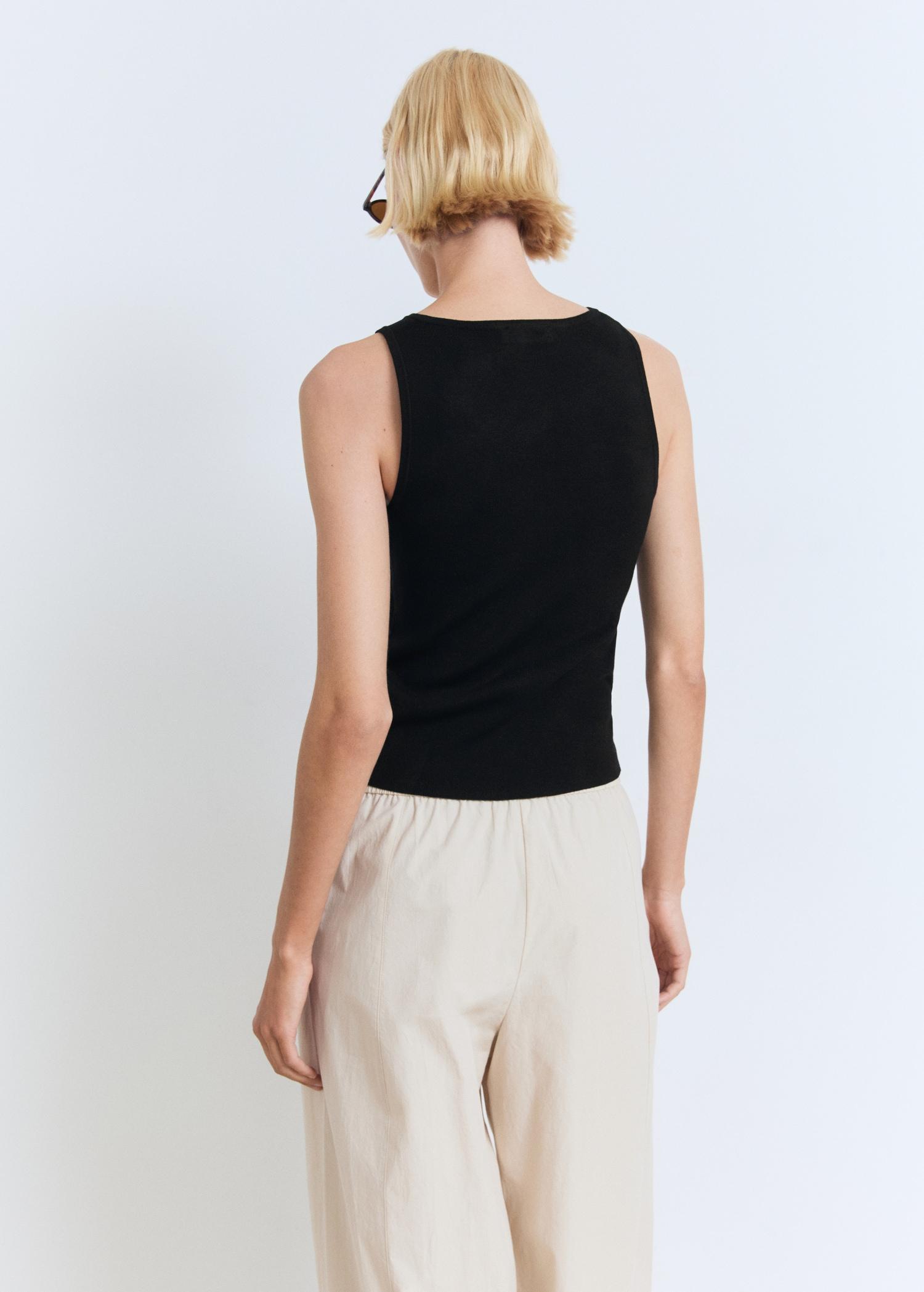 Bow knit top - Women | MANGO USA Product Image