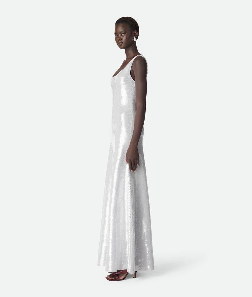 Women's Light Viscose Sequins Dress in Grey Product Image