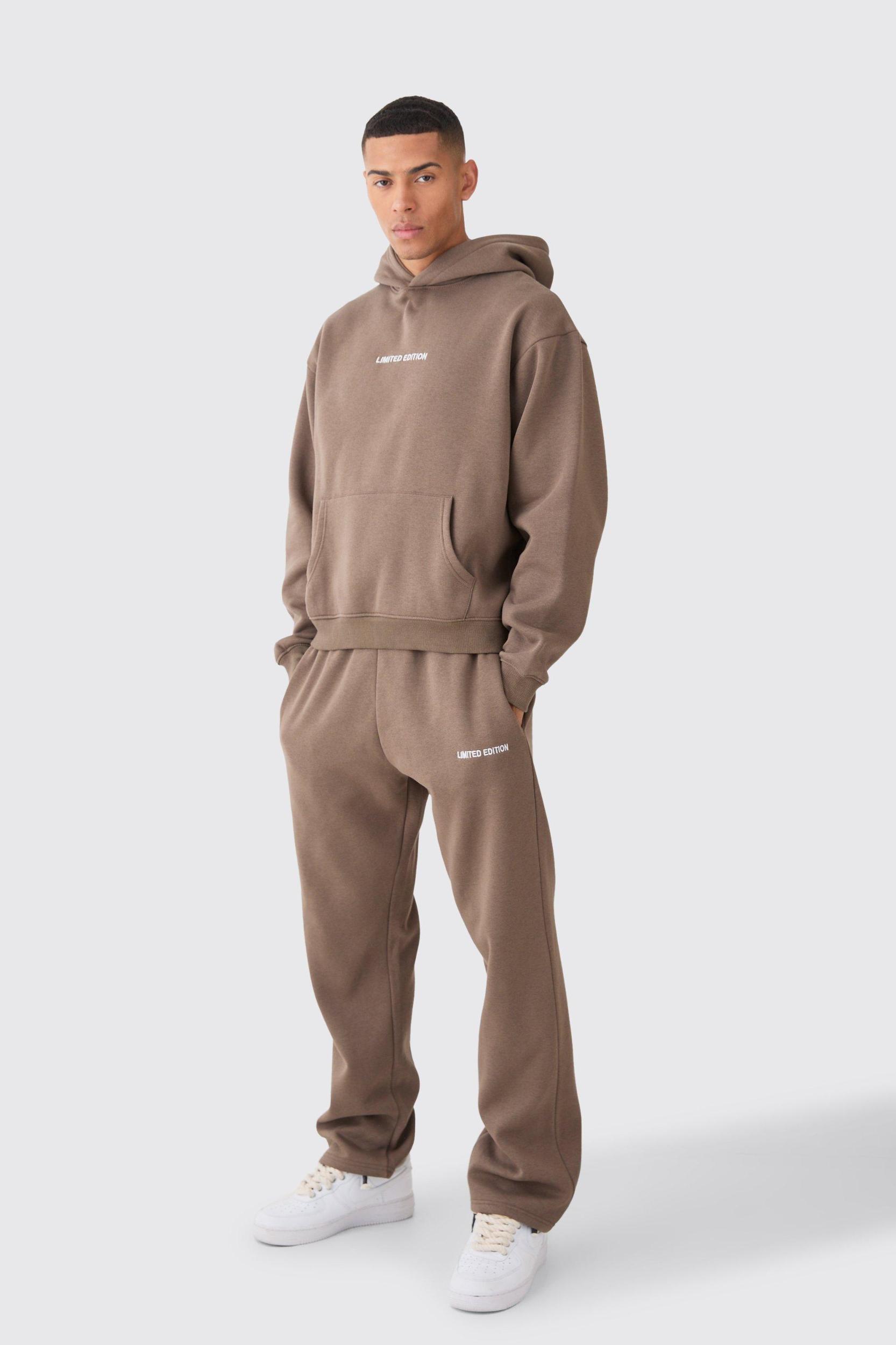 Limited Edition Oversized Boxy Split Hem Tracksuit | boohooMAN USA Product Image