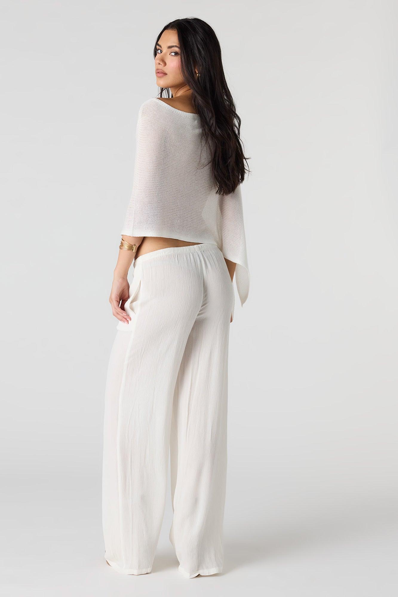 Flowy Wide Leg Drawstring Pant Female Product Image