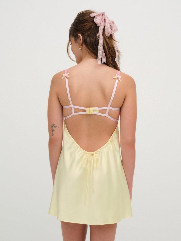 Sunny Bouquet Slip Dress — Multi Yellow Product Image