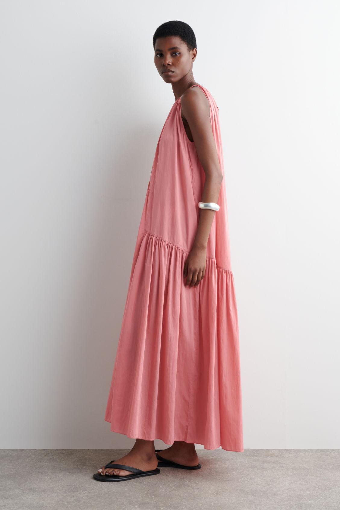 GATHERED HALTERNECK MAXI DRESS Product Image