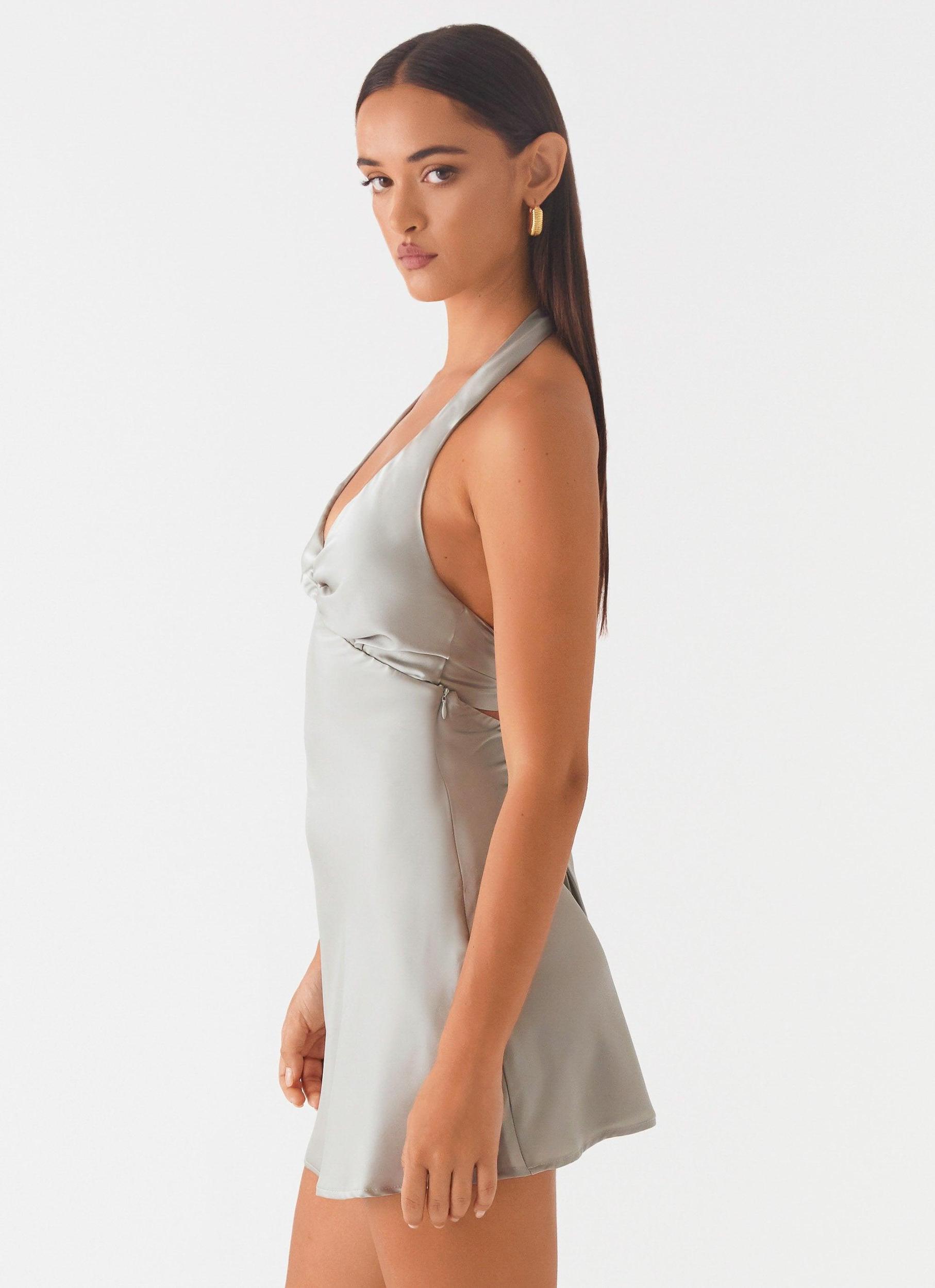 Heavy Hearted Mini Dress - Sage Product Image