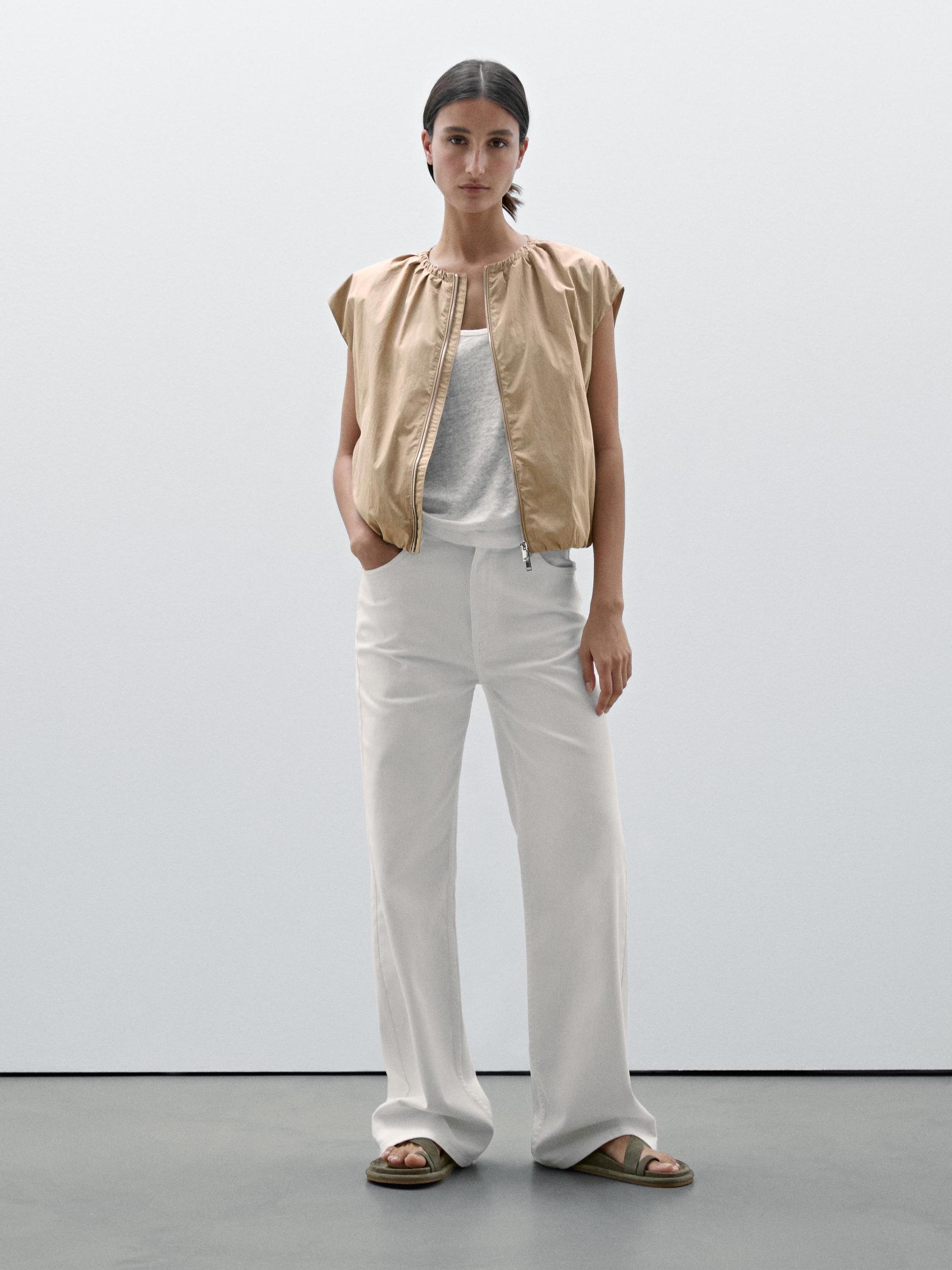 Waistcoat with gathered detail Product Image