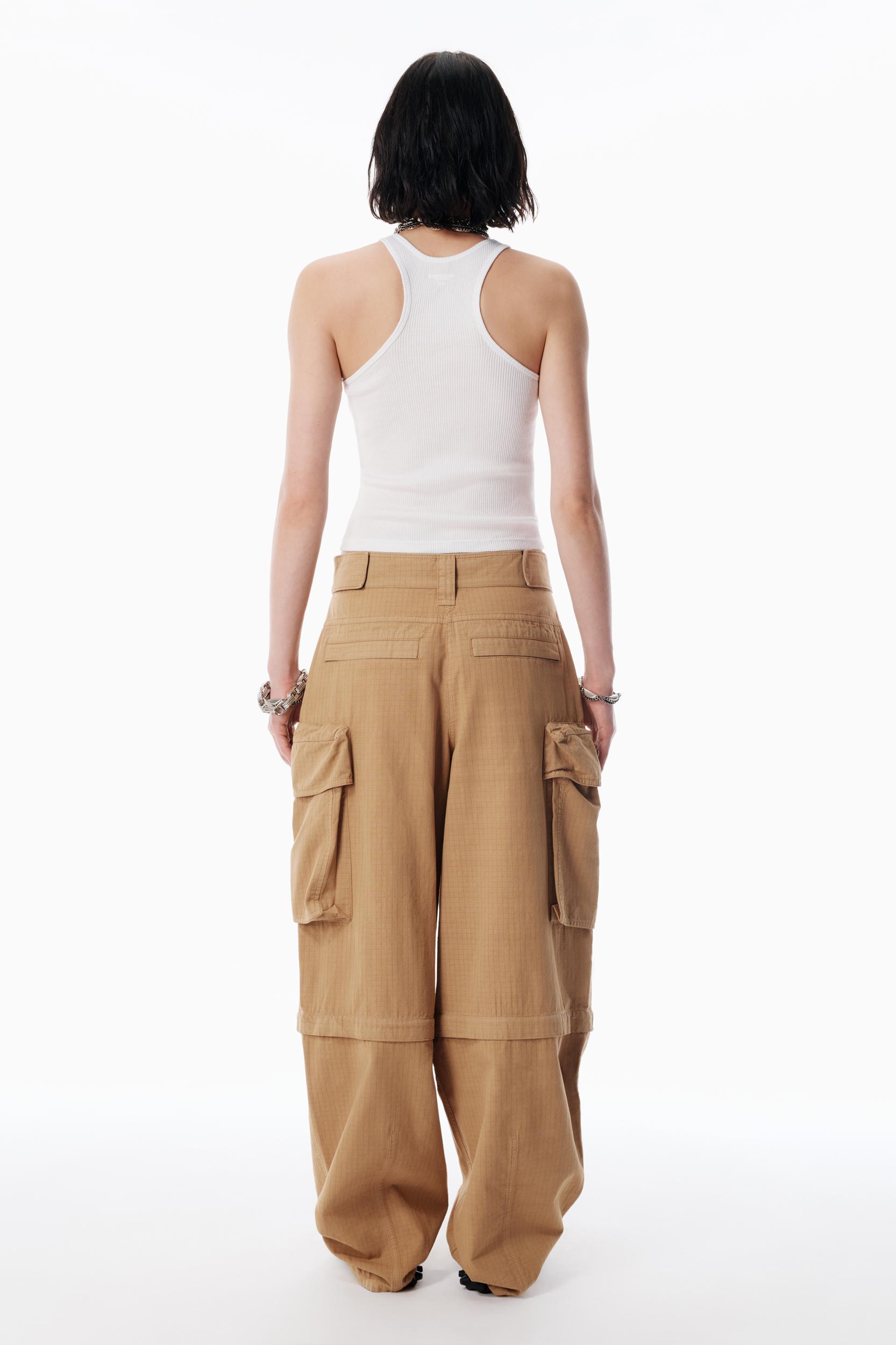 Beige Oversized Cargo Pants Product Image
