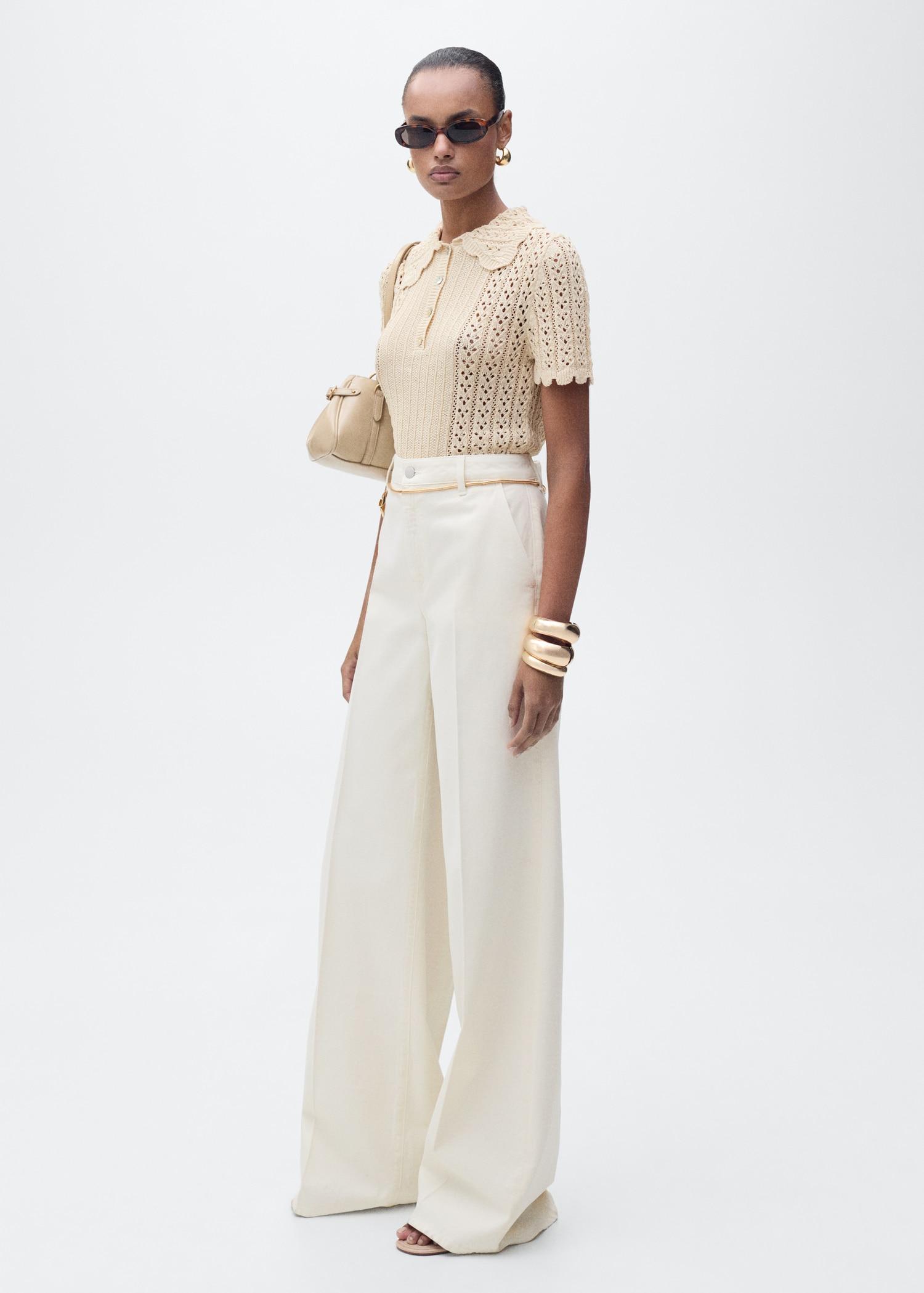 High-rise wideleg jeans - Women | MANGO USA Product Image