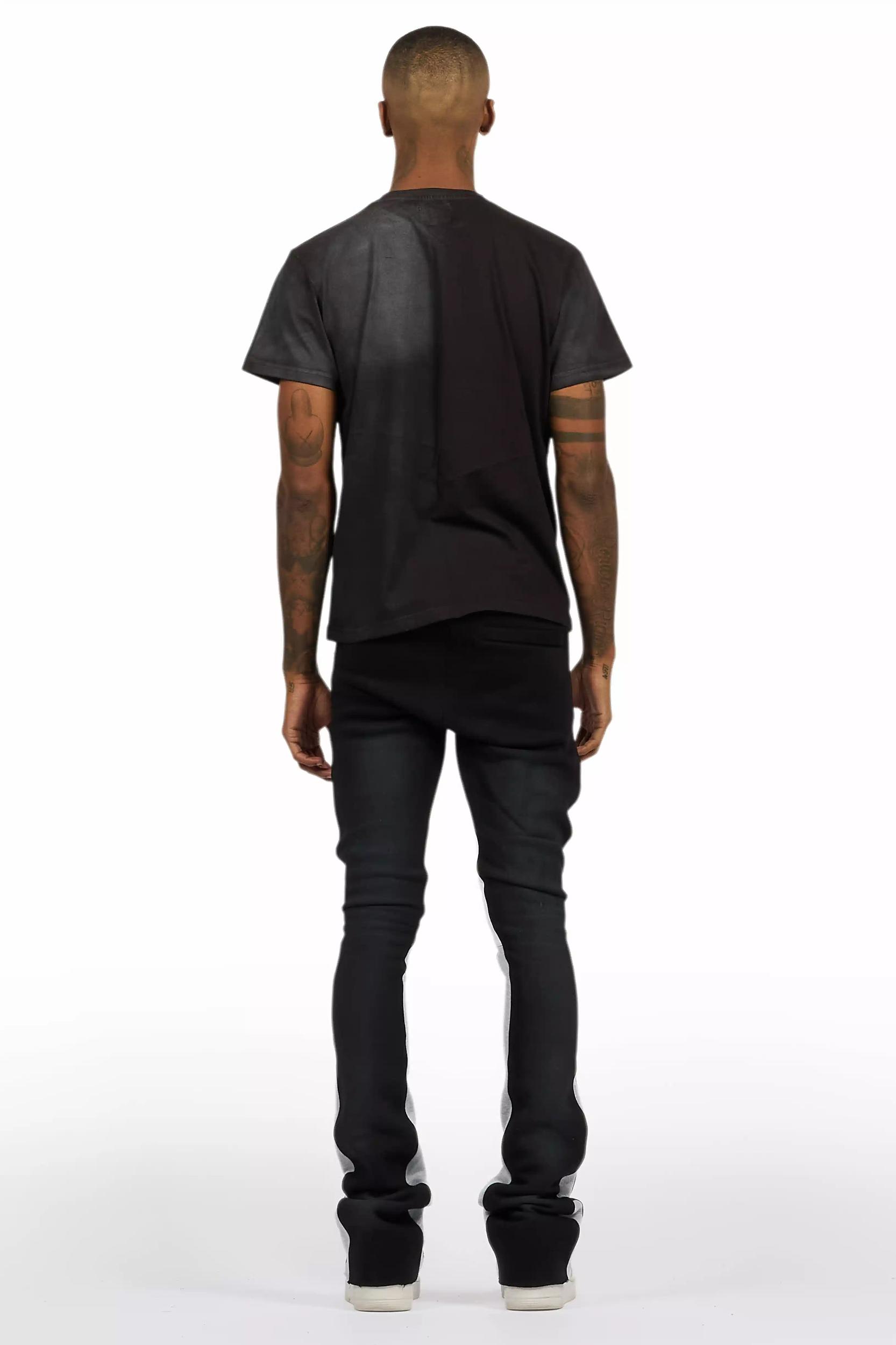 All Seeing Eyes Black T-Shirt/Stacked Flare Track Set Male Product Image