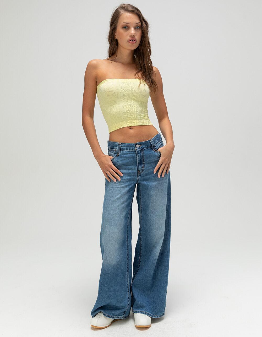 FULL TILT Tapestry Womens Tube Top - YELLOW Product Image