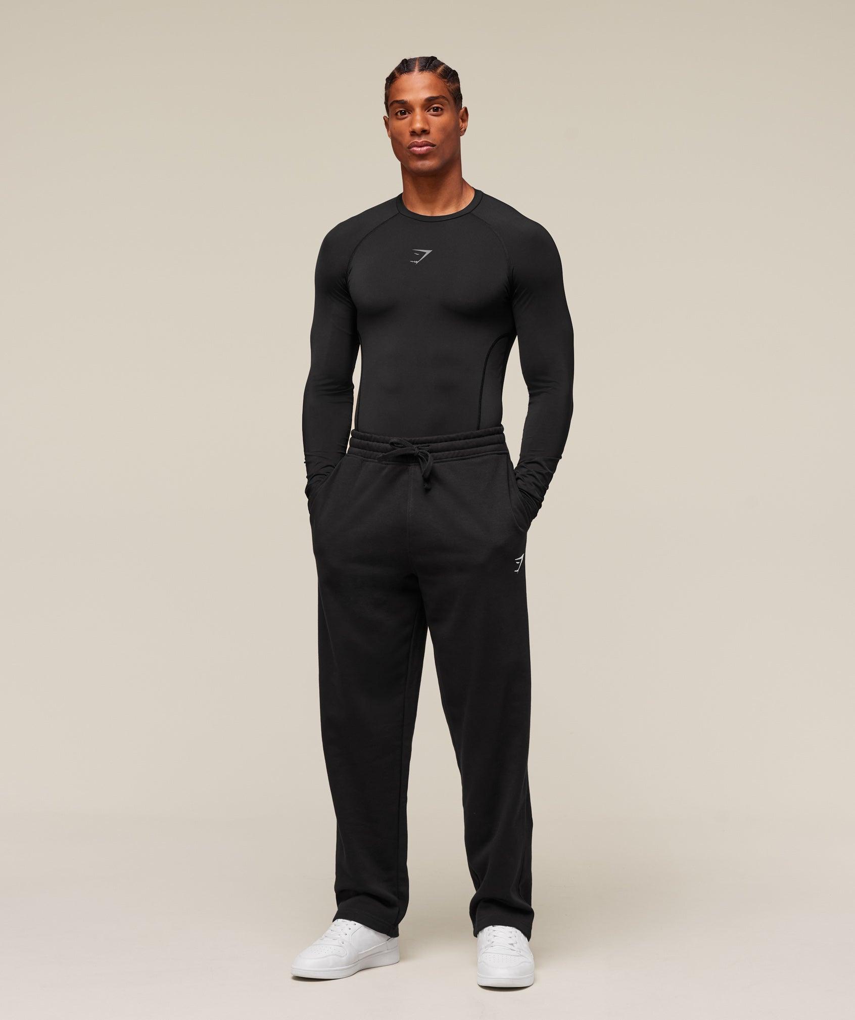 Gymshark Element Baselayer Long Sleeve T-Shirt - Black Male Product Image