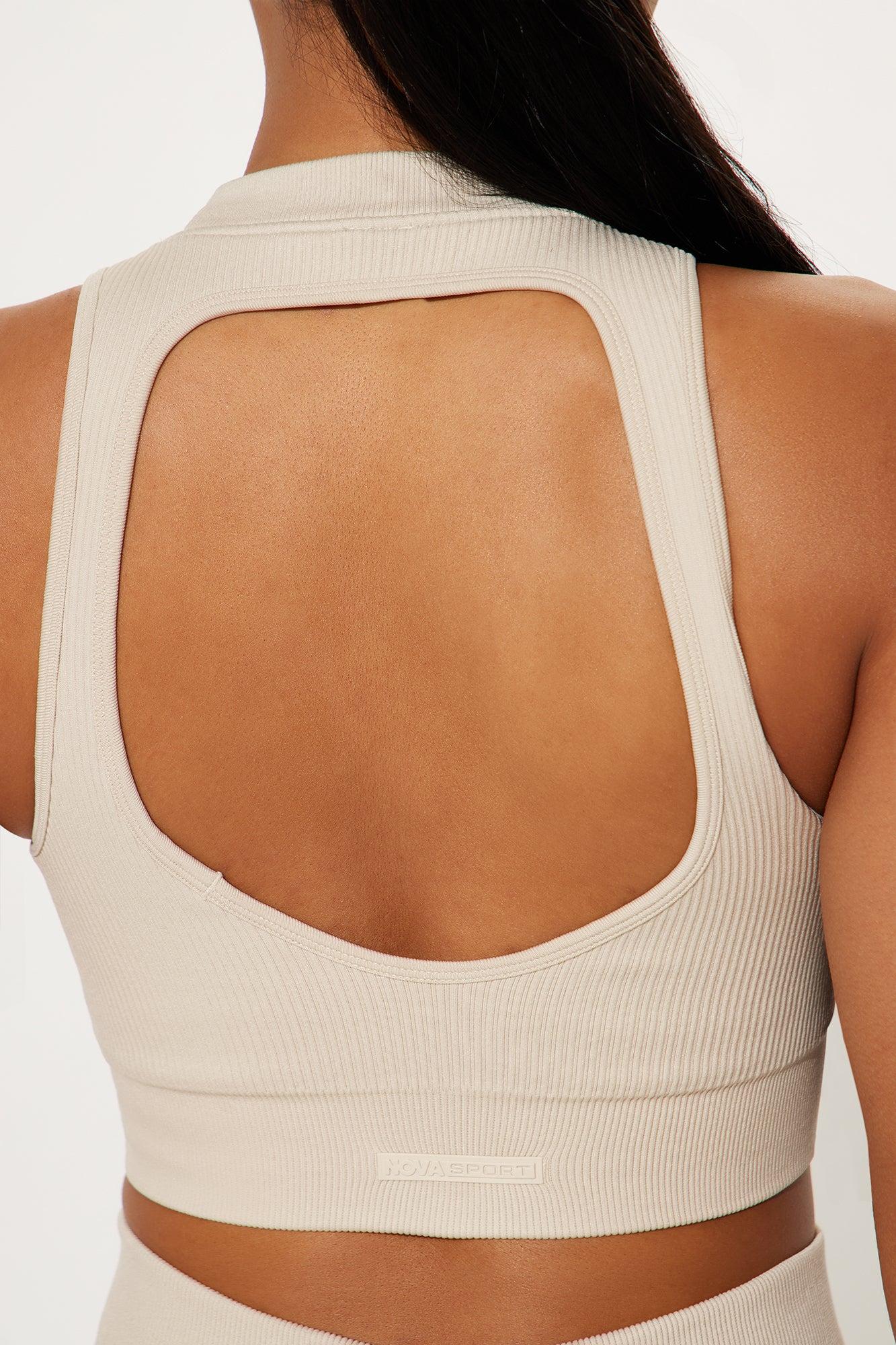 Reach Up Effortless Seamless Active Tank - Light Taupe Product Image