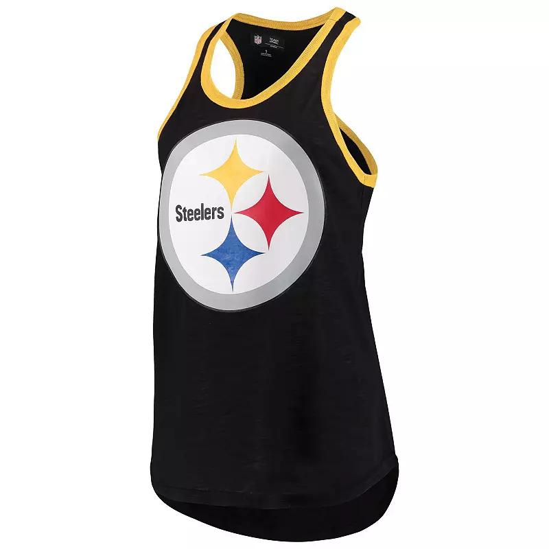 Women's G-III 4Her by Carl Banks Black Pittsburgh Steelers Tater Tank Top,  Product Image