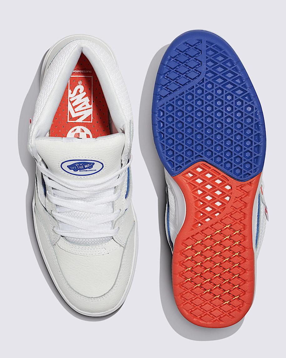 Skate Zahba Mid Shoe in White / Blue / Orange| Vans US Product Image