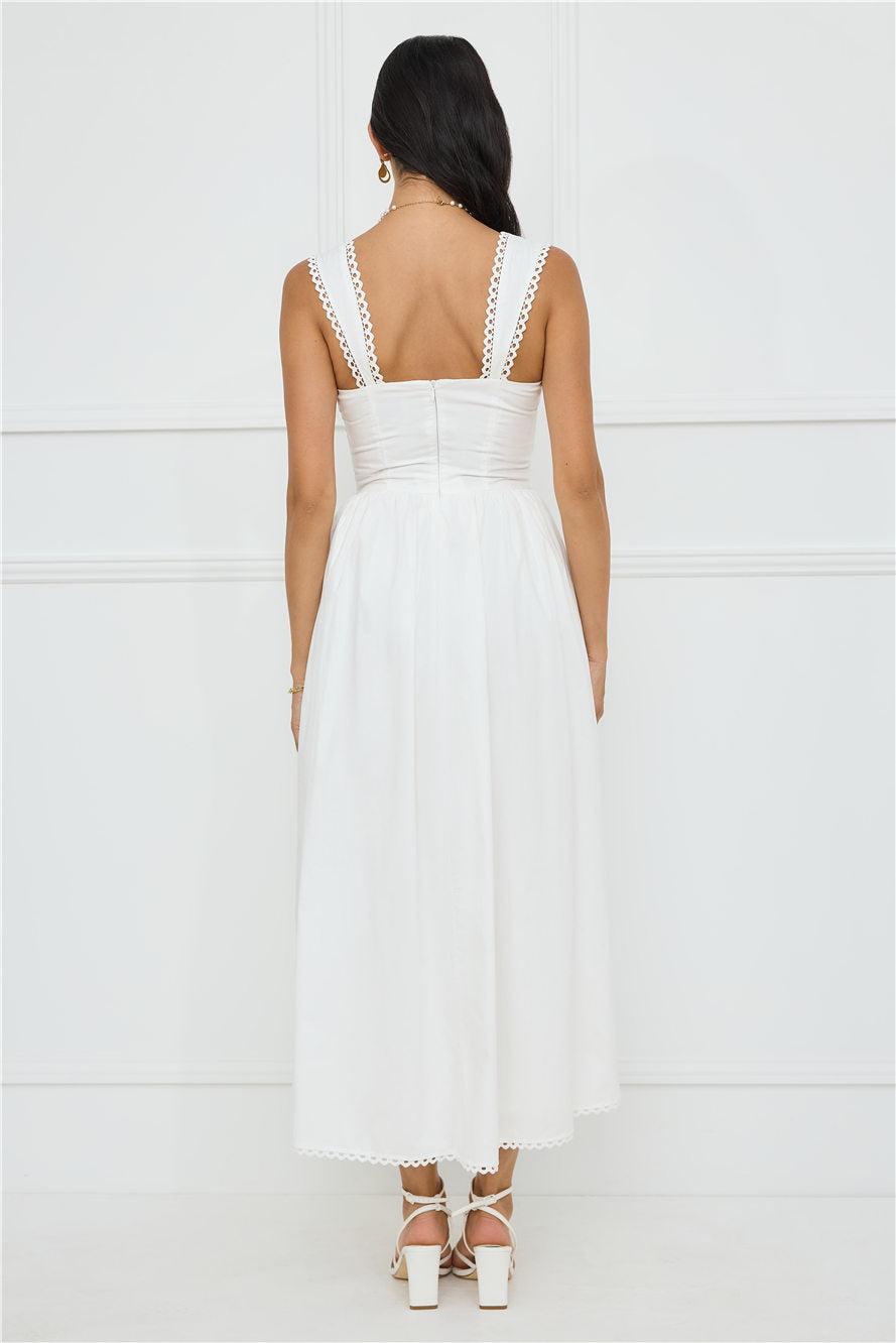 Luxe Serene Midi Dress White Product Image