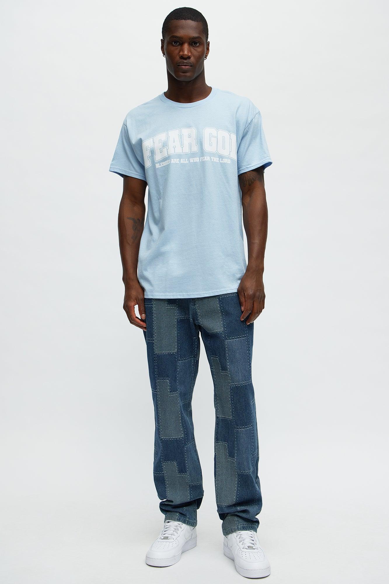 Fear Him Short Sleeve Tee - Light Blue Male Product Image