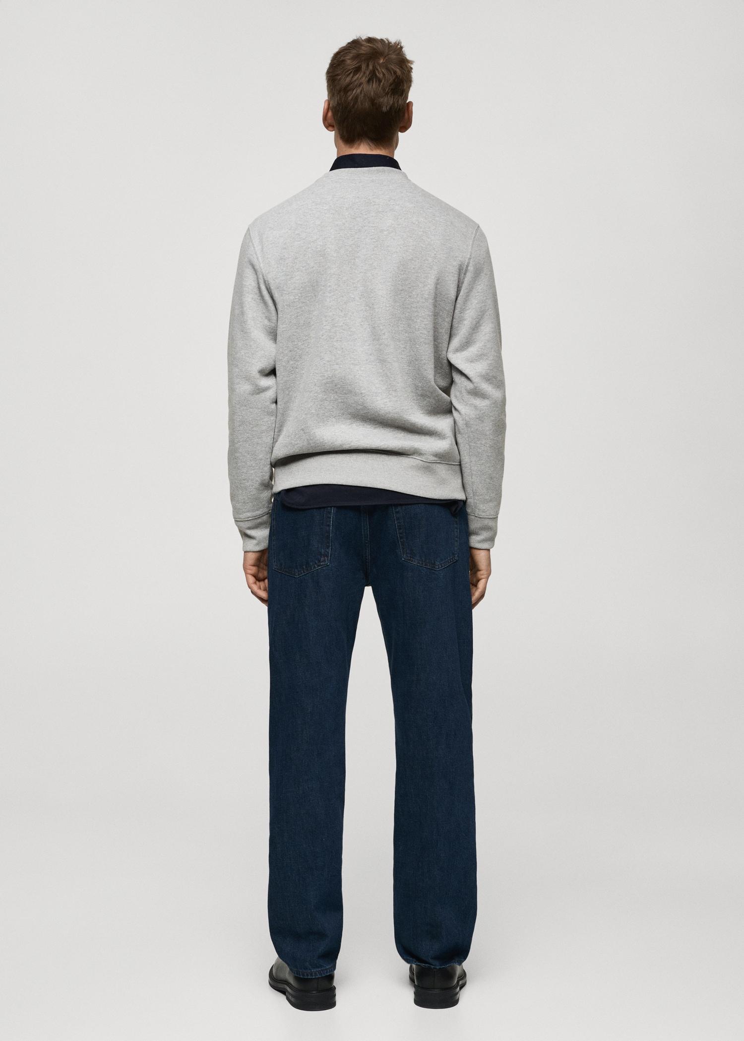 Graphic-print cotton sweatshirt - Men | MANGO USA Product Image