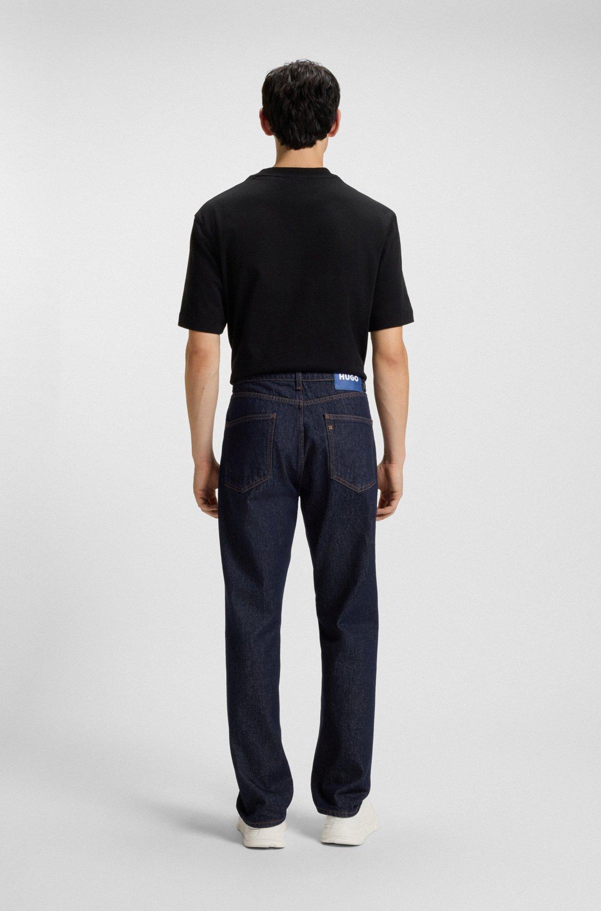 Regular-fit jeans in faded dark-blue denim Product Image
