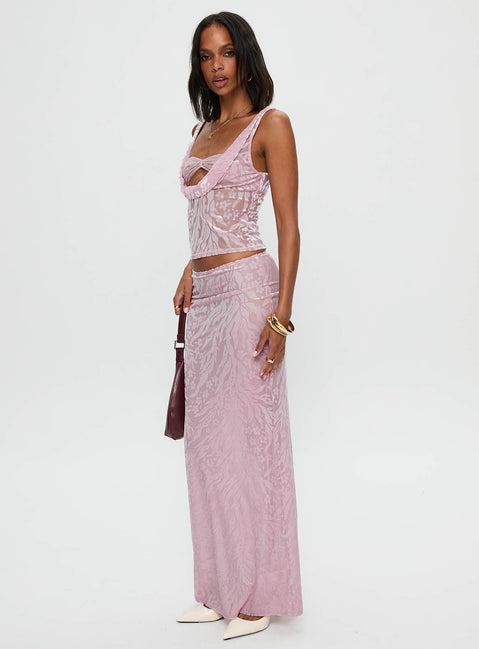 Kalei Maxi Skirt Pink Floral Product Image