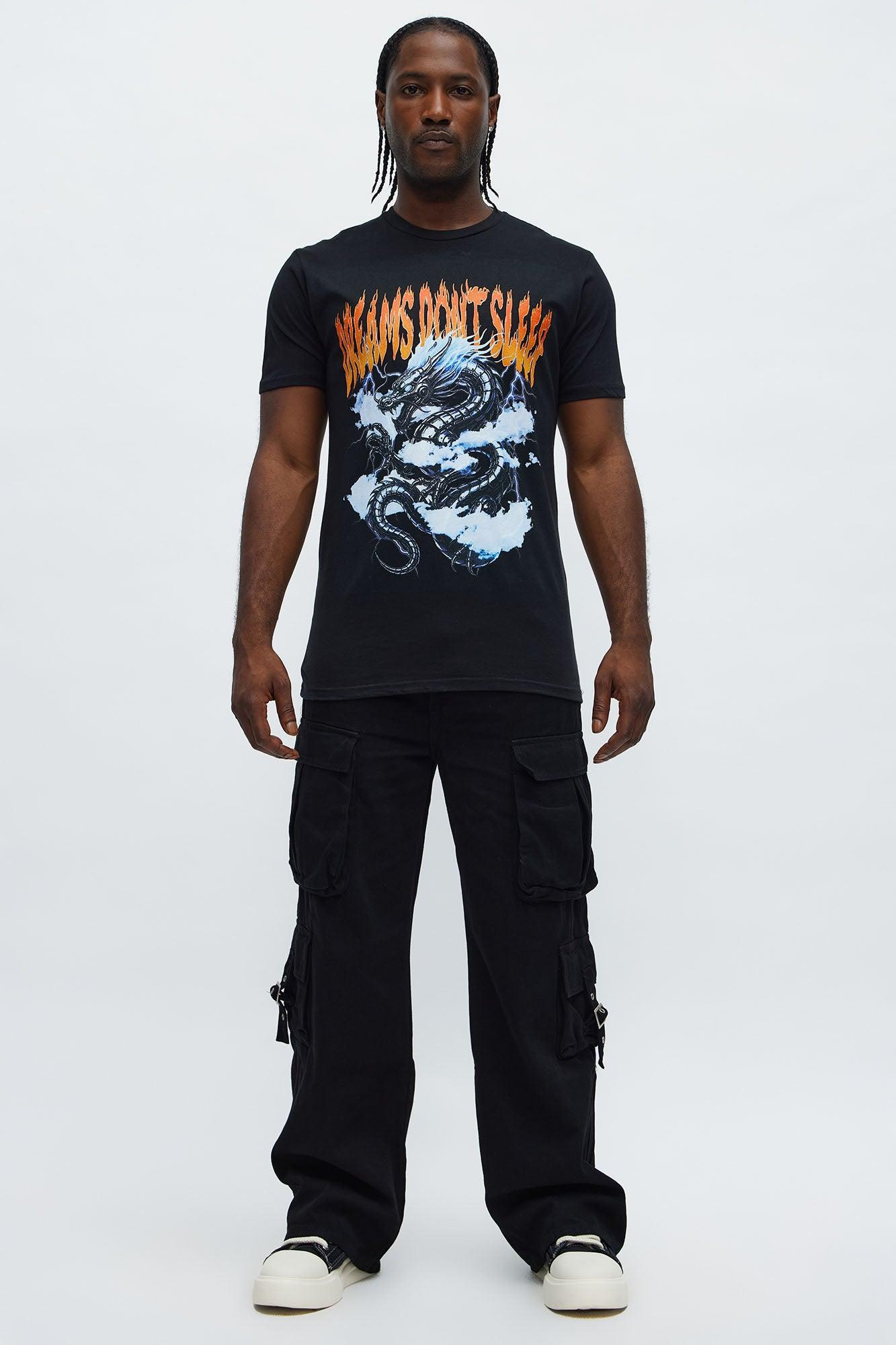 Dreams Dont Sleep Short Sleeve Tee - Black Product Image