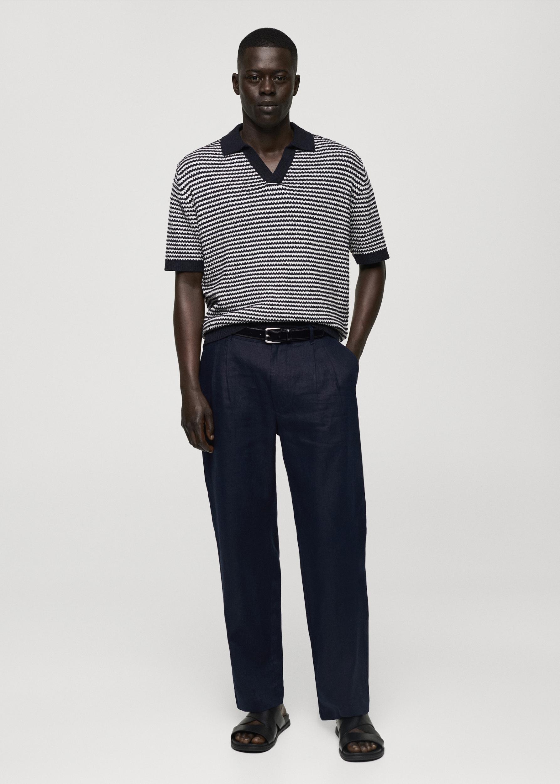 Relaxed-fit 100% linen pants - Men | MANGO USA Product Image