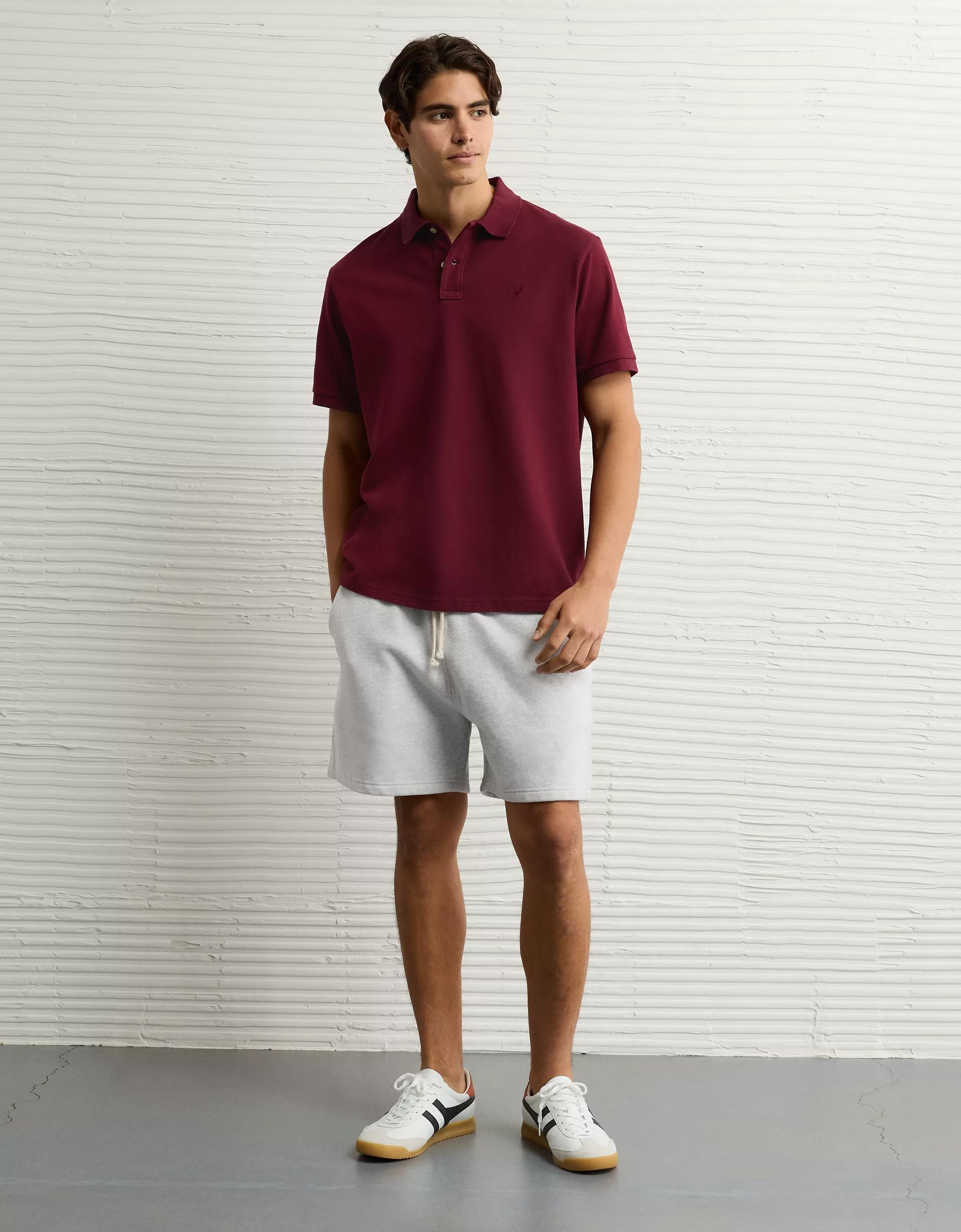 AE Lived-In Stretch Pique Polo Shirt Product Image