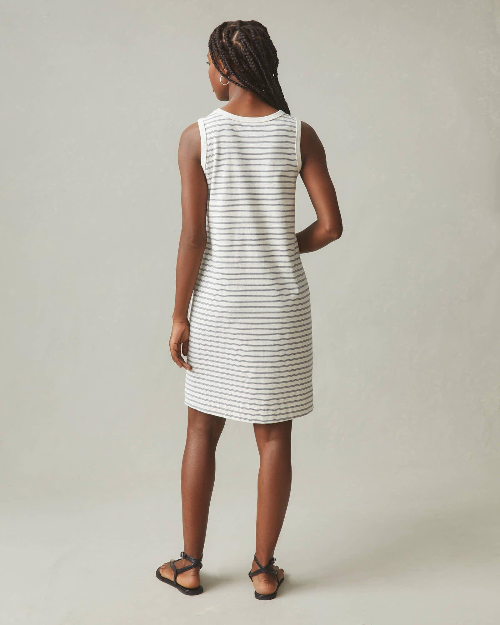 Women's Tank Dress - Flint Stone Stripe Product Image