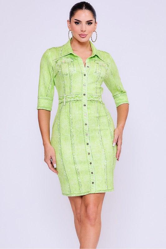 Apple Green Minty Dress Product Image