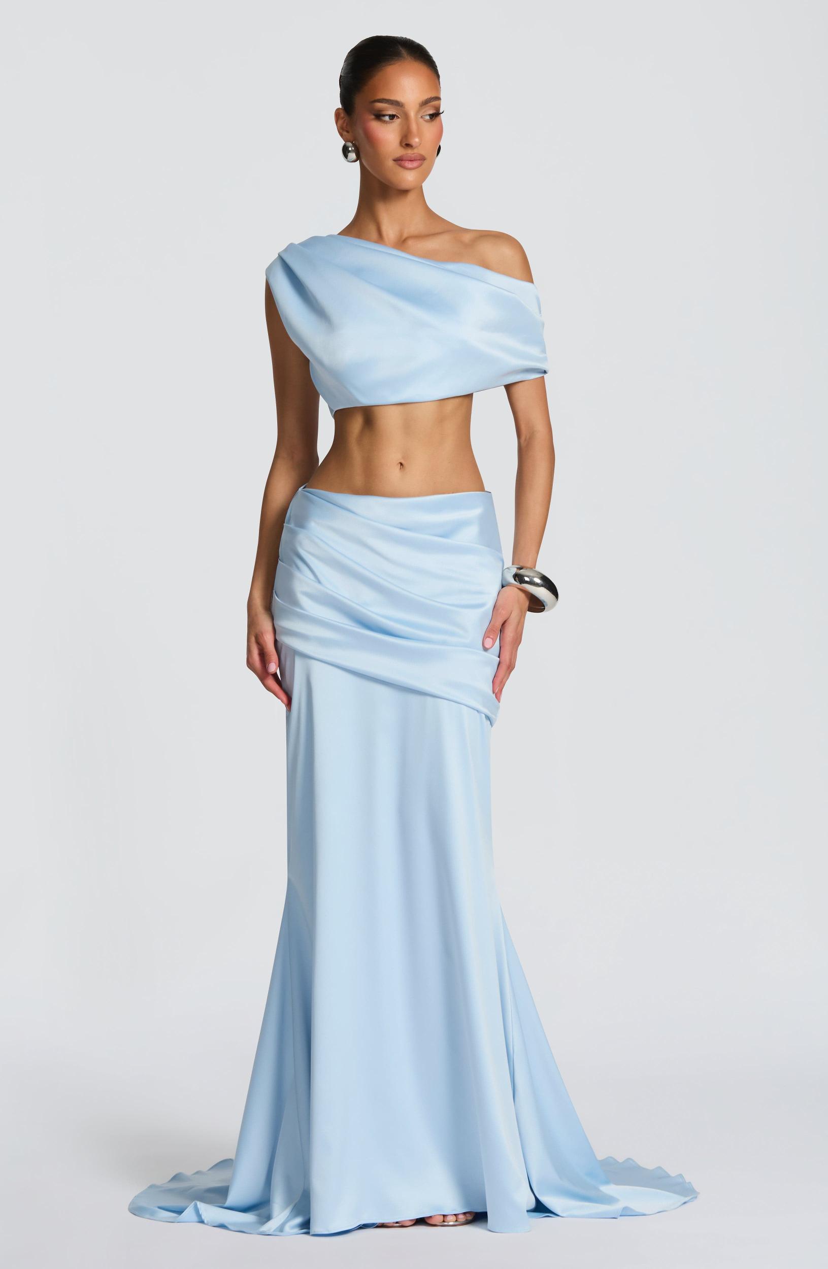 Claudette Maxi Skirt - Glacier Blue Product Image
