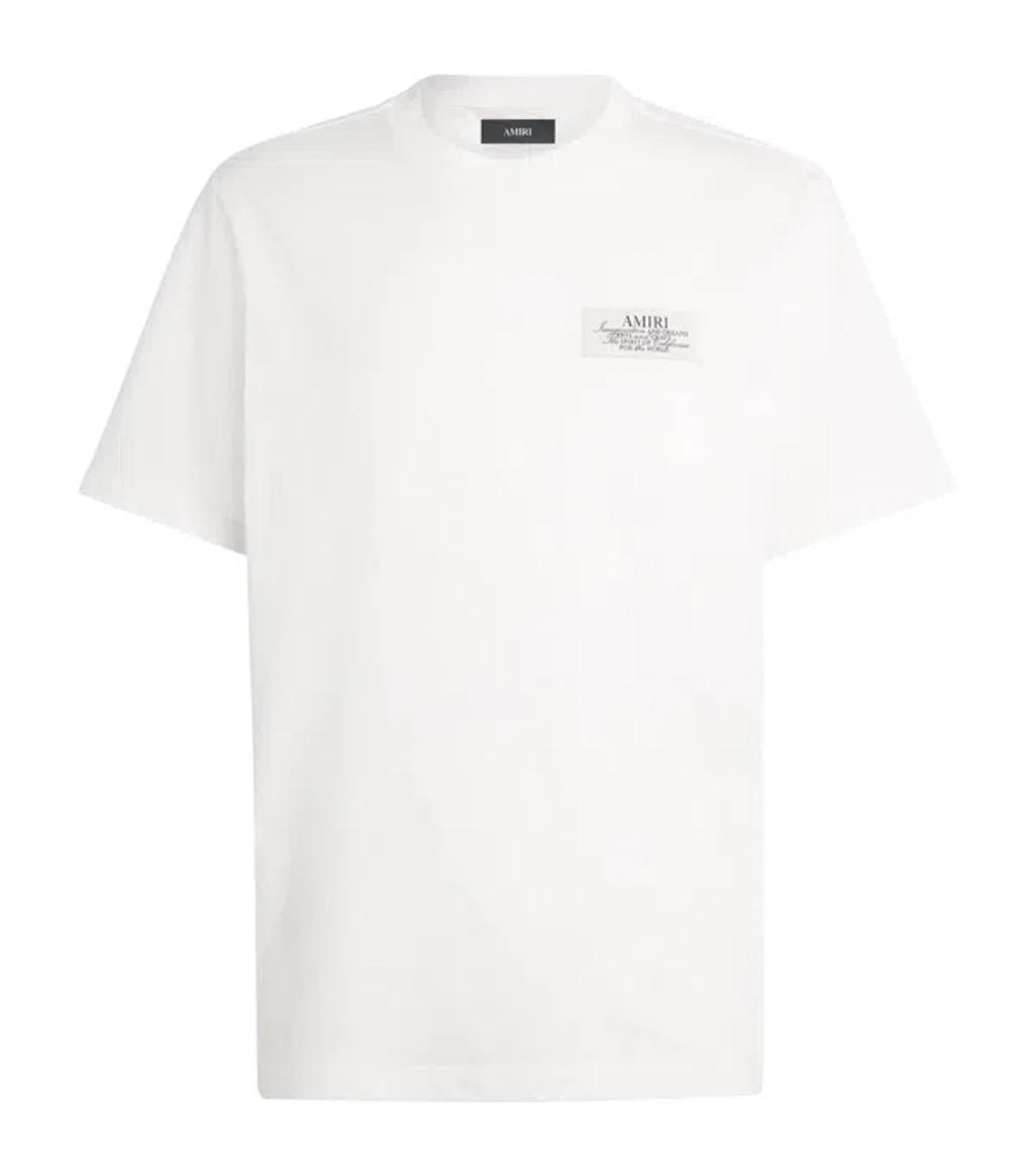 AMIRI Black Crewneck T-shirt With Logo Lettering On Front And Rear Product Image