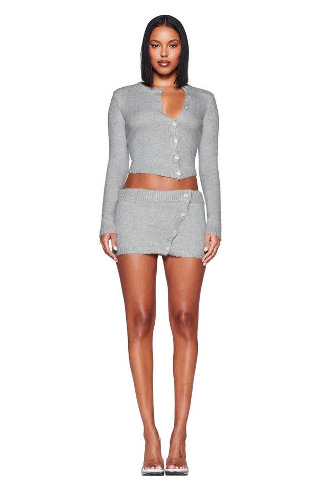 BEATRIZ MINI SKIRT - GREY : MARLE Product Image