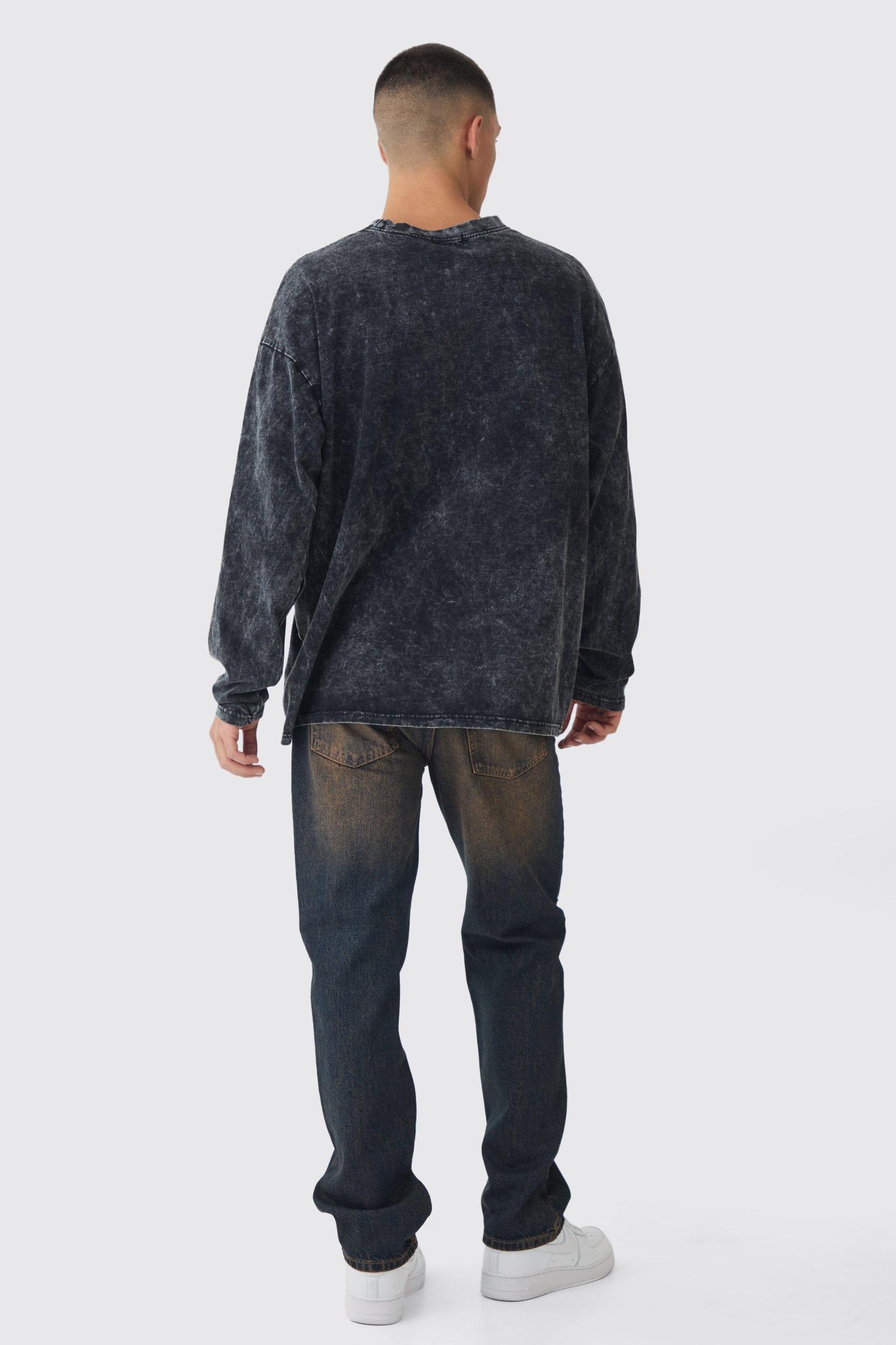 Straight Leg Tinted Jeans | boohooMAN USA Product Image