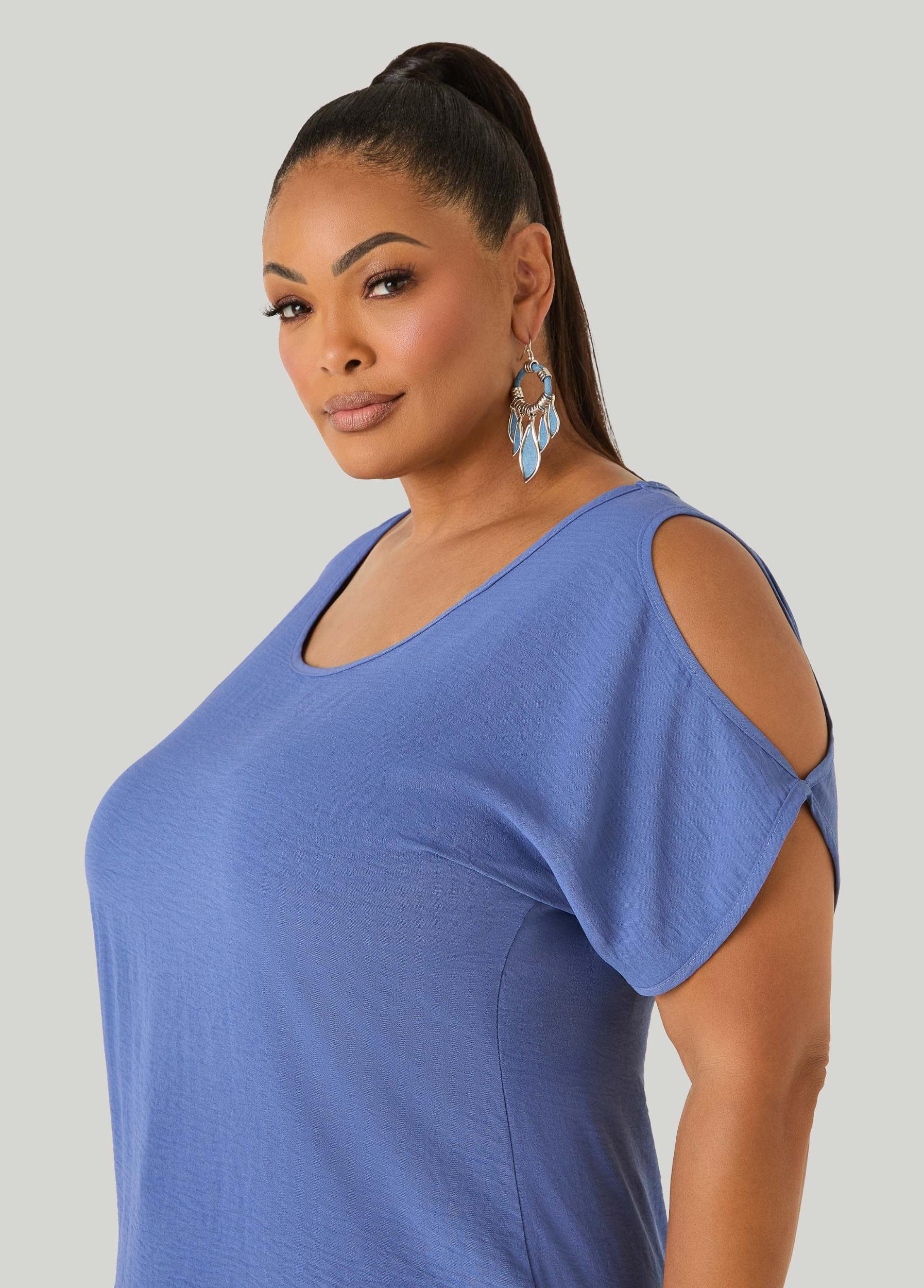 Textured Cold Shoulder Top Product Image